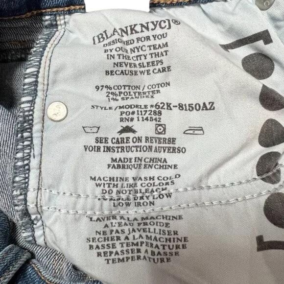 Blank NYC Women's Blue Denim Mid Rise The Fulton Roll Up Boyfriend Shorts Summer - Picture 9 of 13